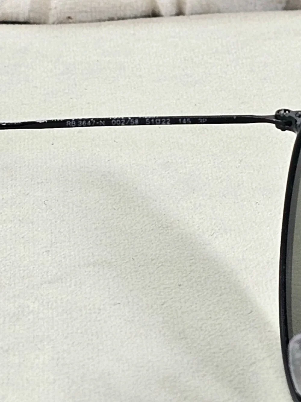 Ray-Ban Round Double Bridge Sunglasses RB3647N Black Frame Green Lenses w/ Case - Picture 9 of 9